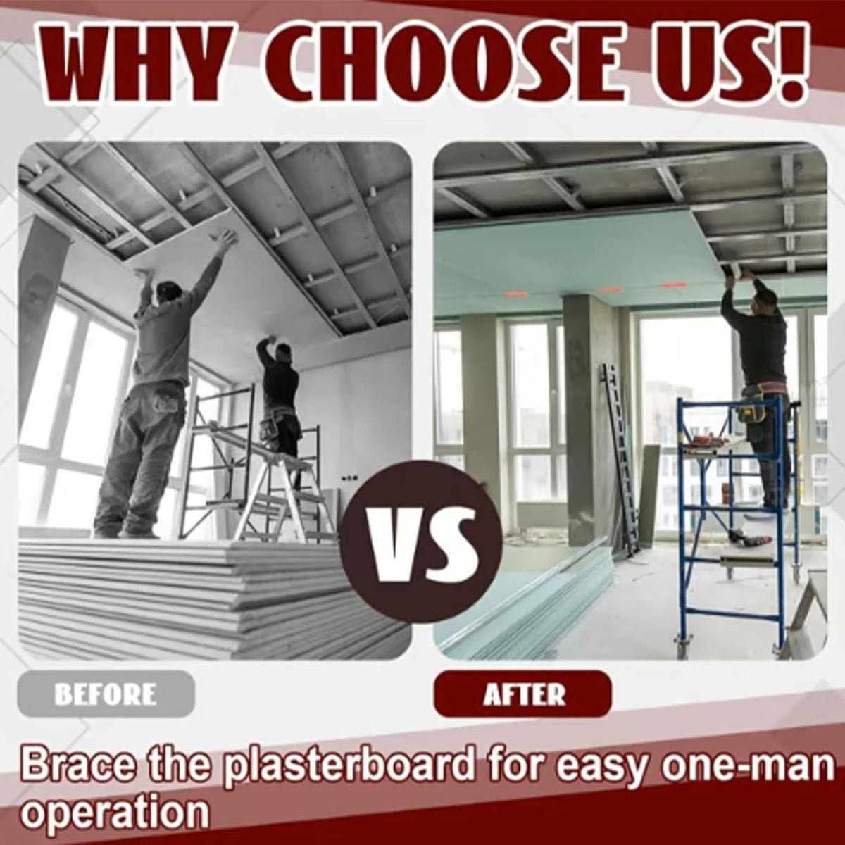 Heavy Duty Drywall Fitting Tool, Fitting Tool Supports The Board Drywall Holder