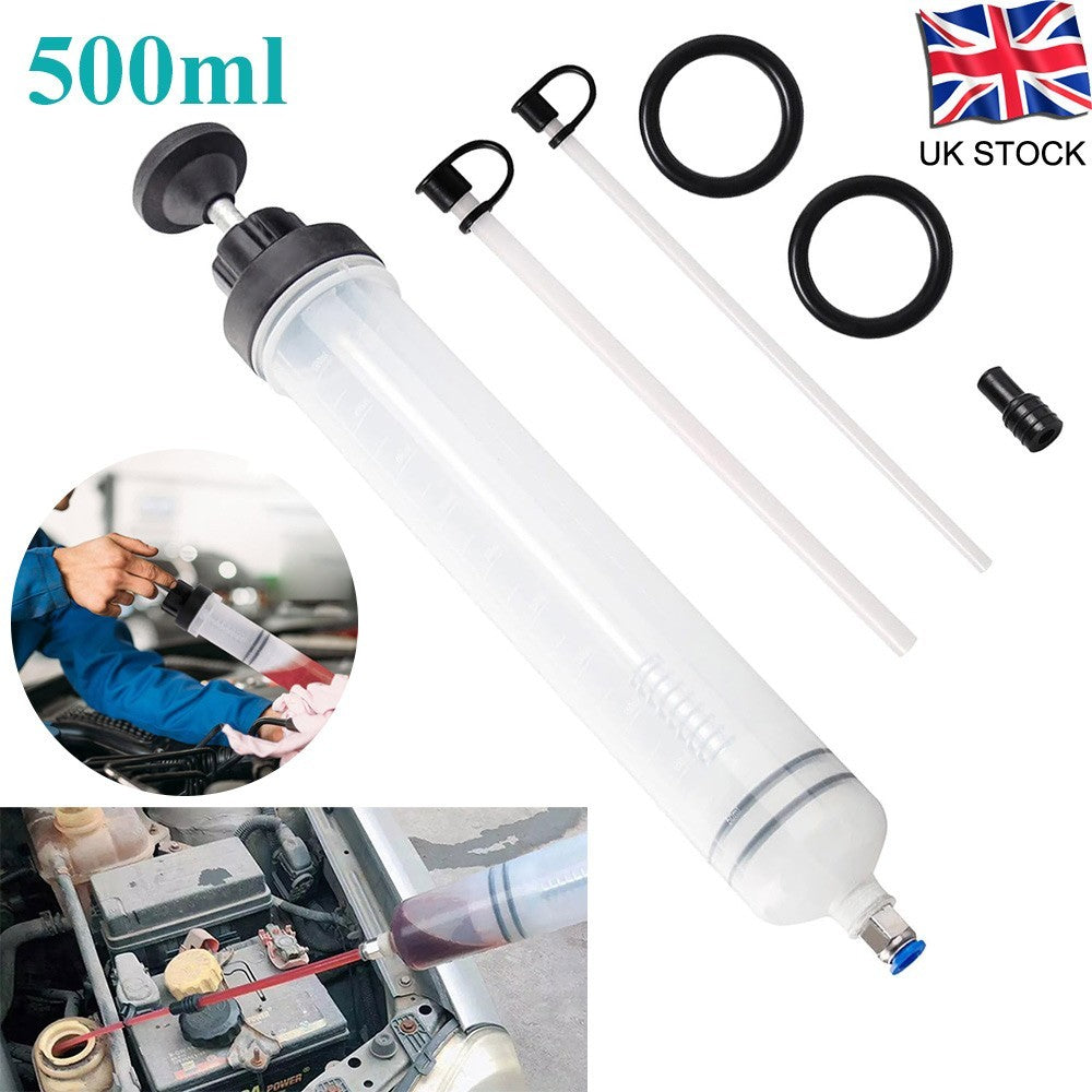 500ML Car Oil Fluid Extractor Fluid Syringe Pump Manual Suction Transfer Filling