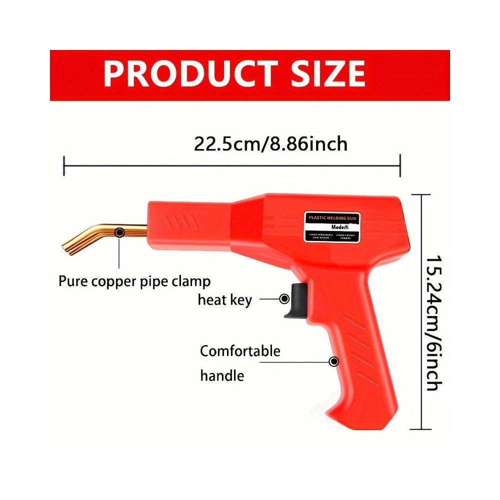 Hot Stapler Plastic Welder Gun Car Bumper Fender Repair Welding Kit with Staples