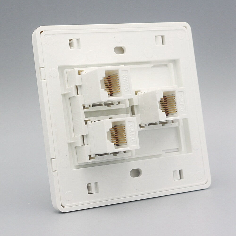 CAT.6 Ethernet Network Wall Faceplate RJ45 Outlet Socket Panel Computer UK