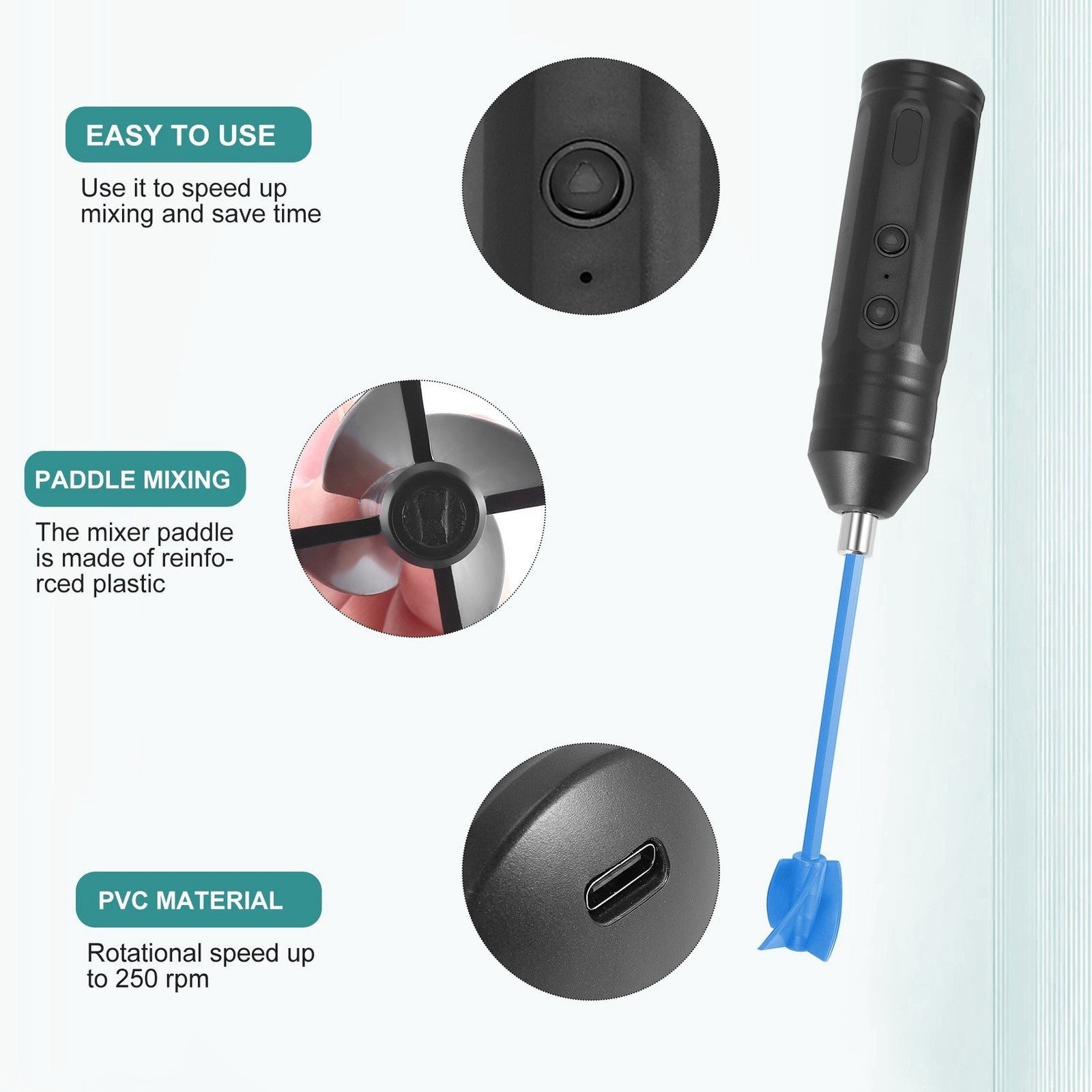 Epoxy Mixer, Handheld Resin Mixing Tools for Resin Stirring - Electric5732
