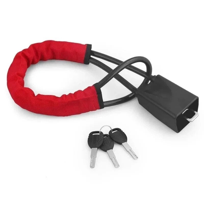 Seat Belt Lock Steering Wheel Lock Car Security Anti-Theft Device RED New