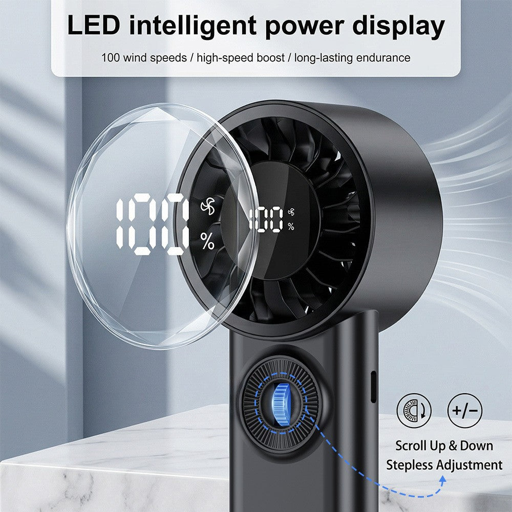 Portable Turbo Fan Cooling Handheld USB Rechargeable 3600 mAh 13000 RPM