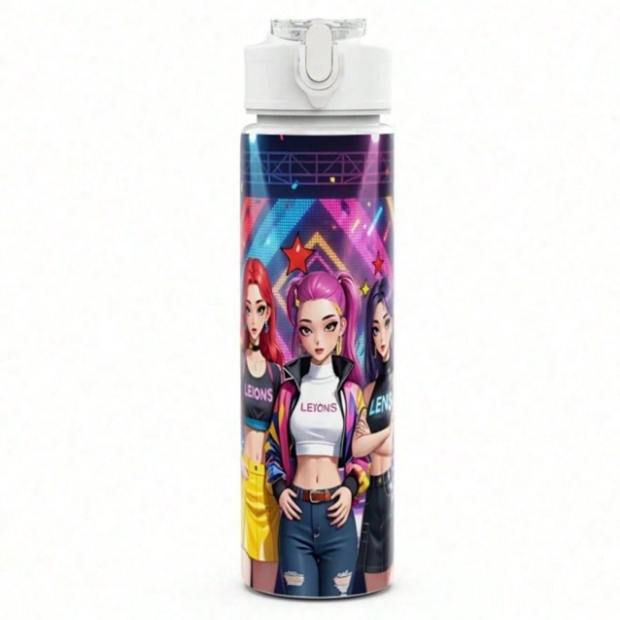 K-Pop Demon Hunters Anime Water Bottle Large Capacity Cup Gift Boys Girls