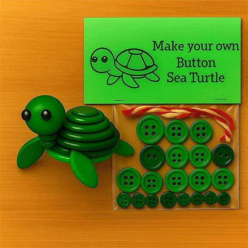 DIY Button Highland Cow Craft Kit, Fun Christmas Button Ornament Making Set Gift