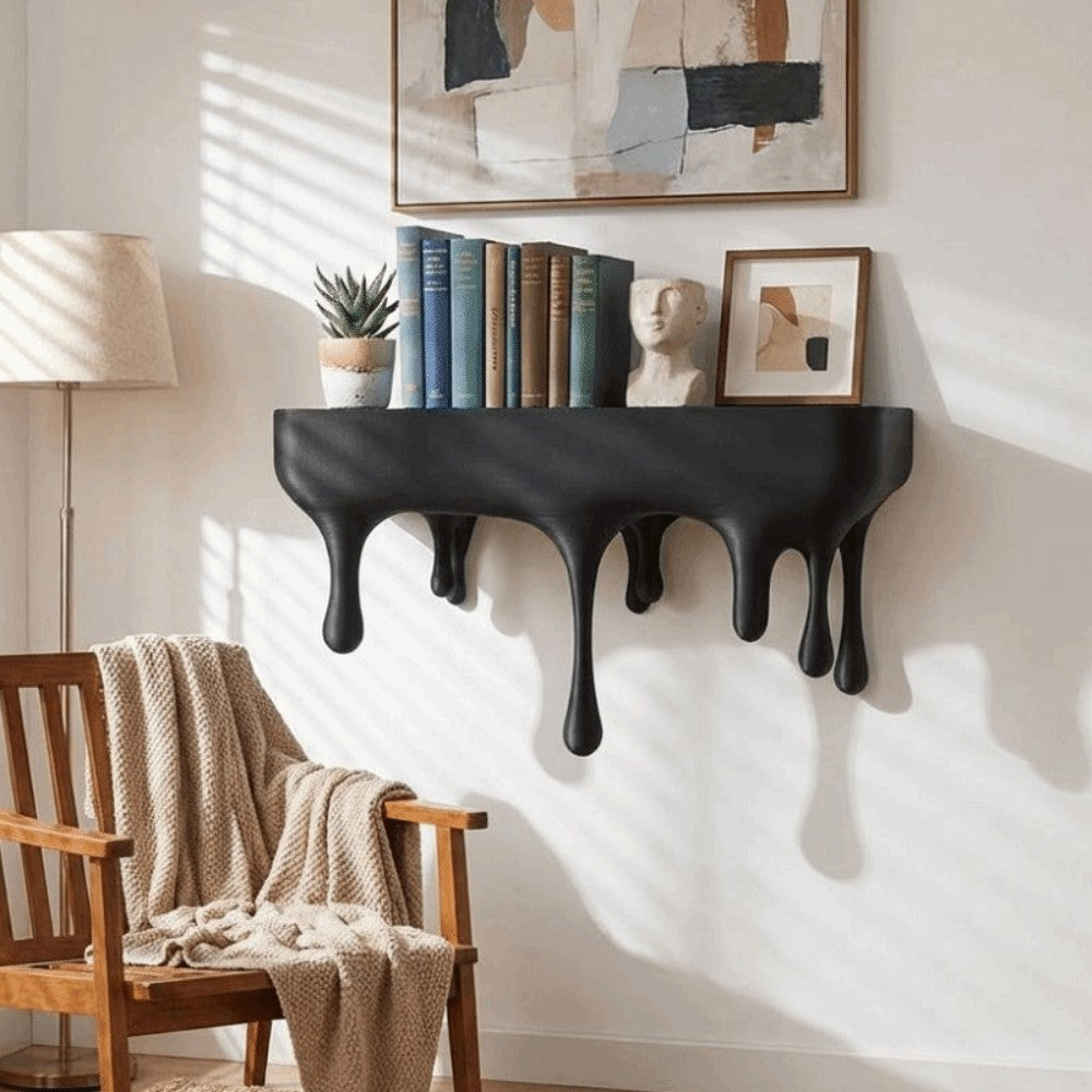 Wall-Mounted Drip Floating Shelf Plastic Display Stand  Bathroom Decor