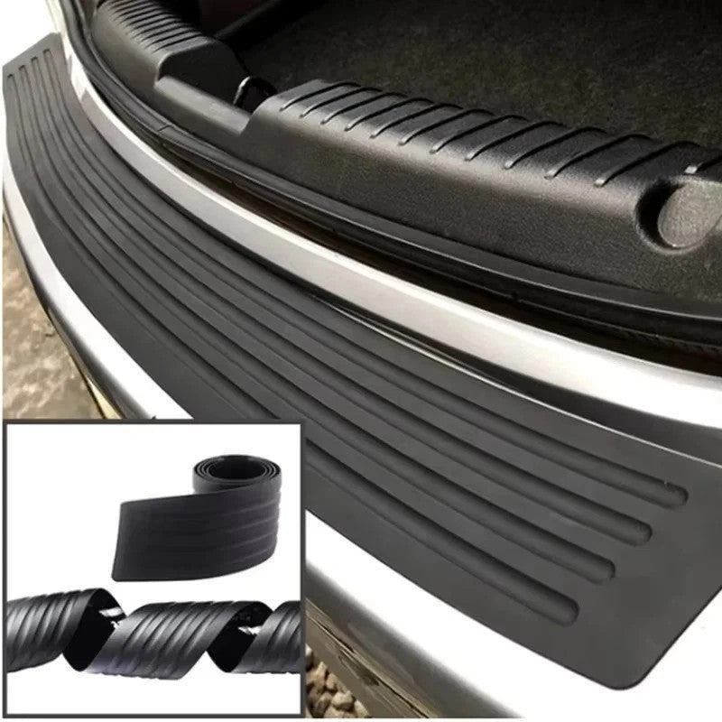 Car Rear Sill Plate Guard Bumper Protector Pad Cover Anti-Scratch Strip Rubber K