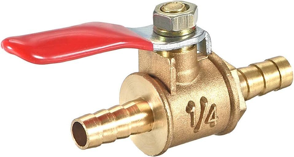 8mm 5/16in Brass Fuel Tap 4 Pack High Sealing Performance Lawn Mower Fuel Valve