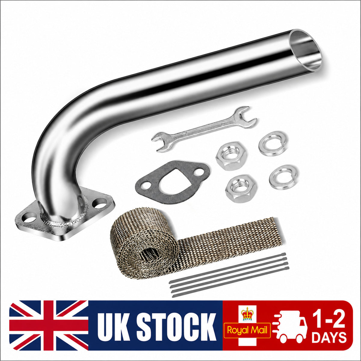 Exhaust Header Pipe For Predator 196 212cc Honda GX160 GX200 CT200U