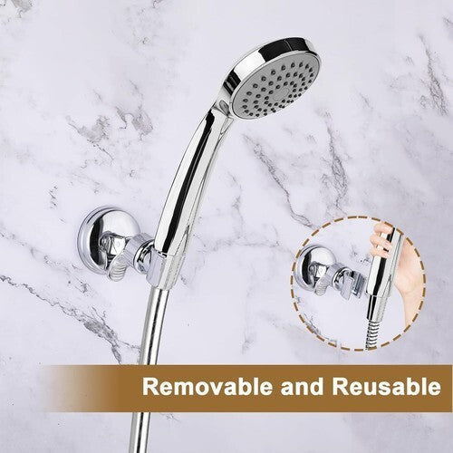 Adjustable Bracket Suction Shower Head Handset Holder Kit Bathroom Wall Mount