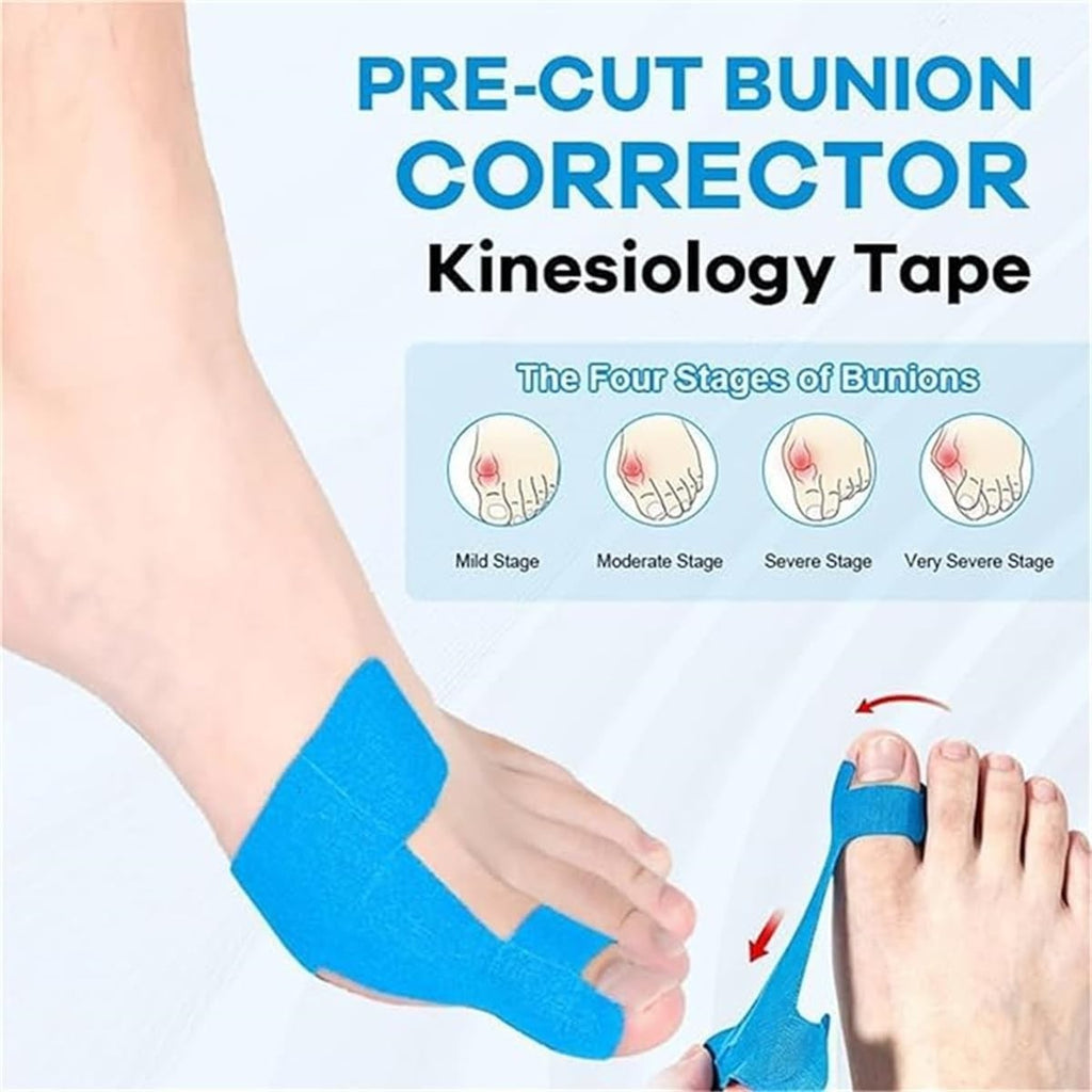 20pcs Pre-Cut Corrector Kinesiology Tape for Bunion, Relief Toe Correction Wrap