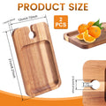 2Pcs Wine Appetizer Plates Wood Appetizer Plates With Wine Glass Holder