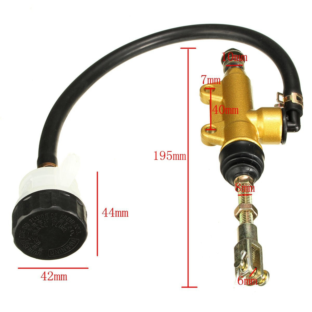 Motorcycle Master Cylinder Rear Foot Brake Hydraulic Pump Reservoir ATV New