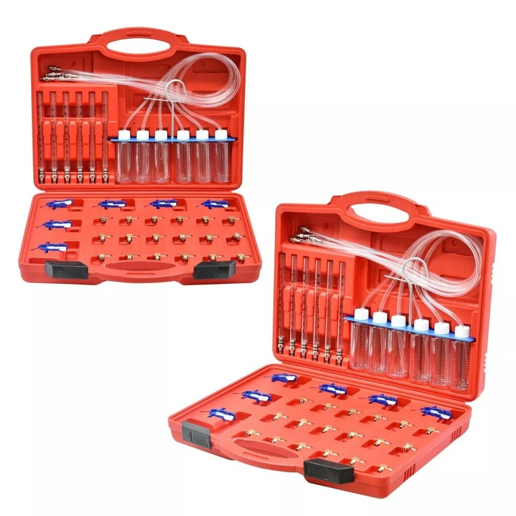 36X Common Rail Leak Off Test Kit 6 Cylinder Diesel Injector Flow Meter Adaptor