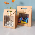 10Pcs Wholesale Cardboard Gift Bag with Windown Paper Cake Box Packing Supplies
