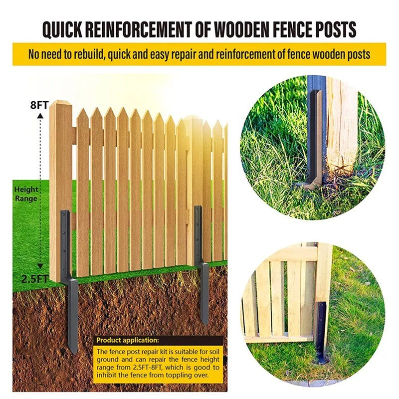 Heavy Duty Fence Post Repair Kit Stake Anchor Ground Spike Wobbly Timber UK Good