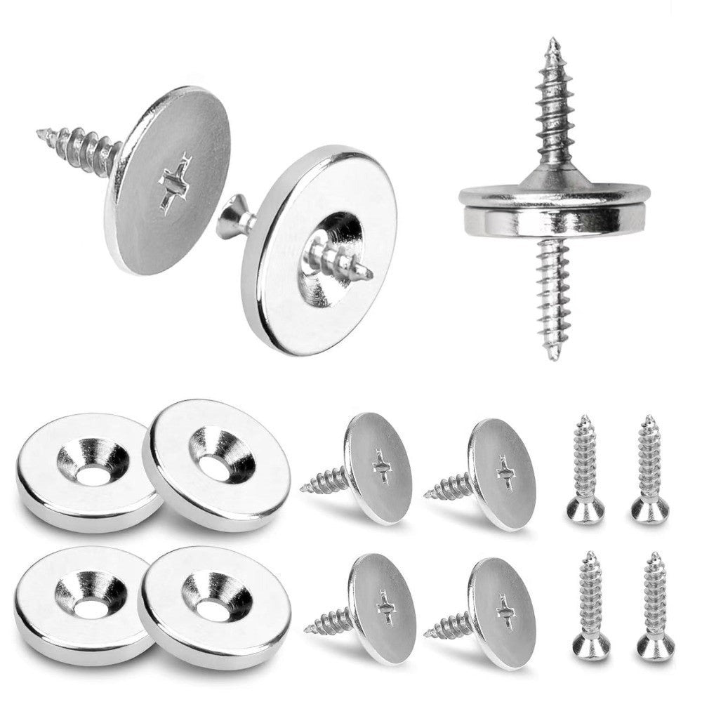 6Set Round Metal Magnetic Closure Latch Magnetic Door Catch For Cabinet