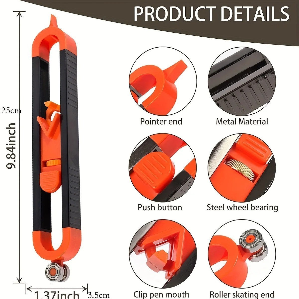 Profile Scribing Ruler Contour Gauge with Lock Precise Copy Irregular Shape Tool
