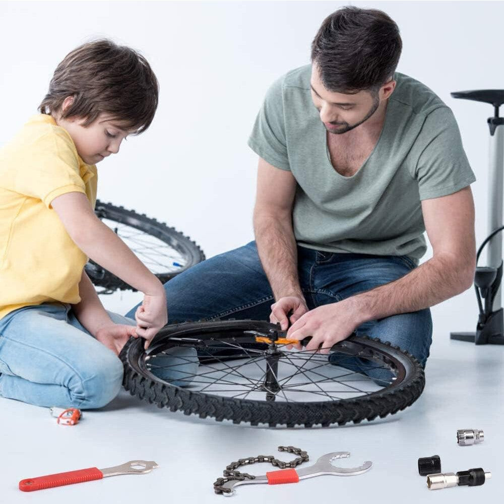 5x Bicycle Repair Kits Bike Cassette Crank Chain Whip Spanner Removal Tool Set
