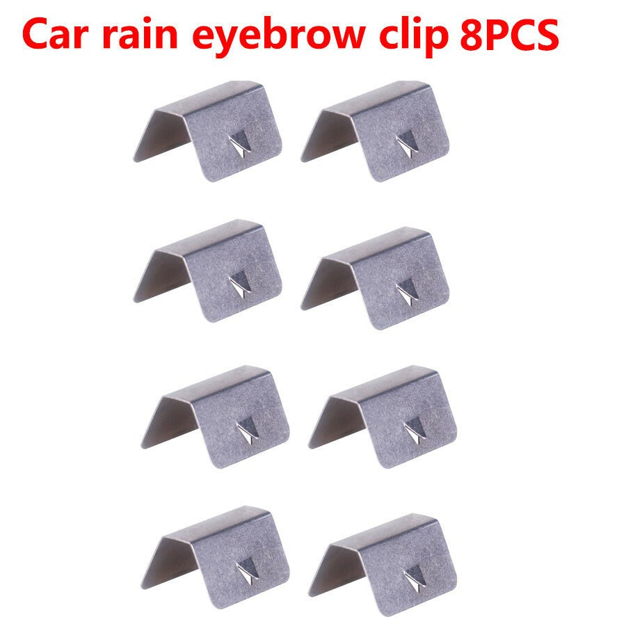 8x In Channel Wind/Rain Deflectors Fitting Clips Car Rain Eyebrow Clip More Safe