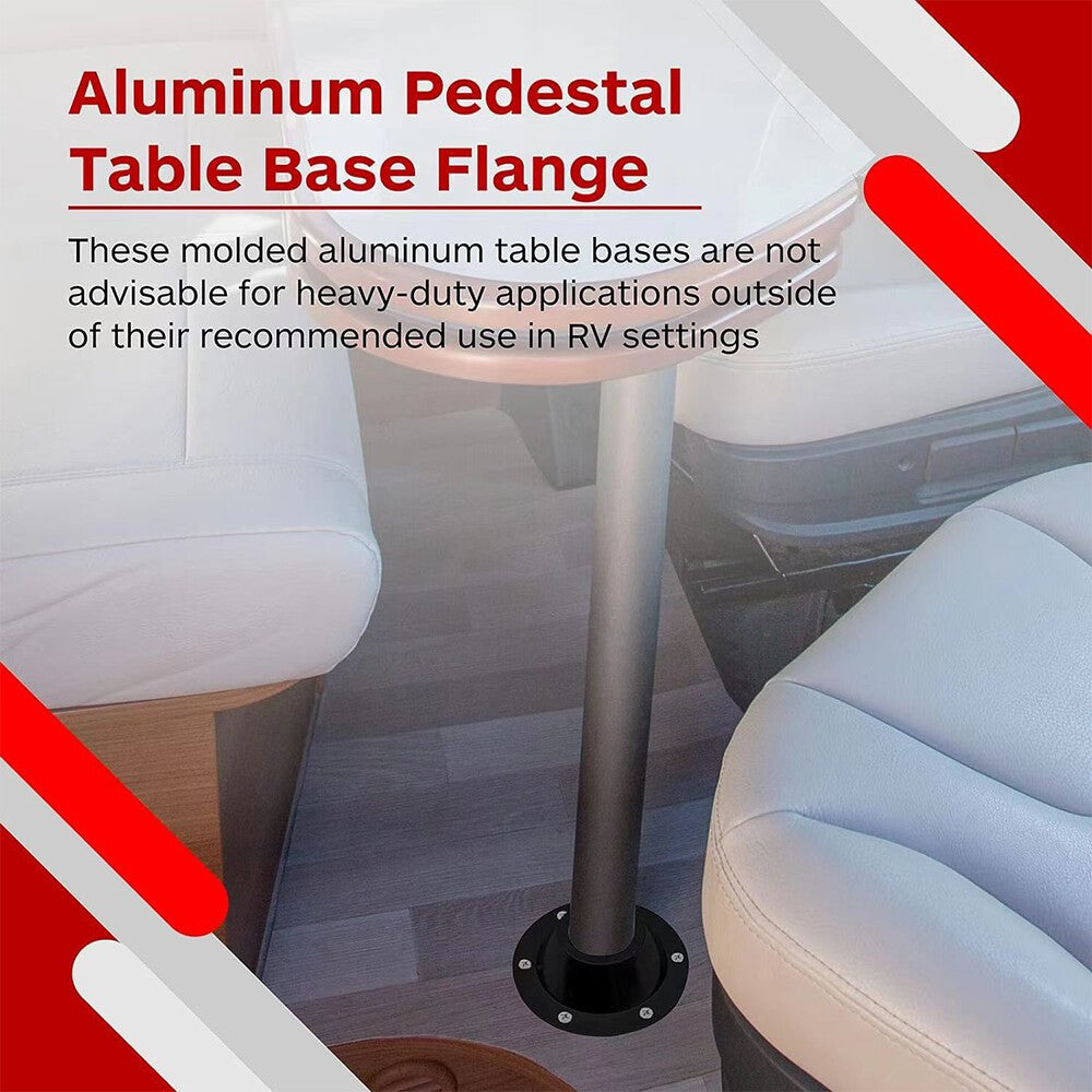 Table Base Aluminium Alloy Pedestal Table Floor Mounting Base for RV Table