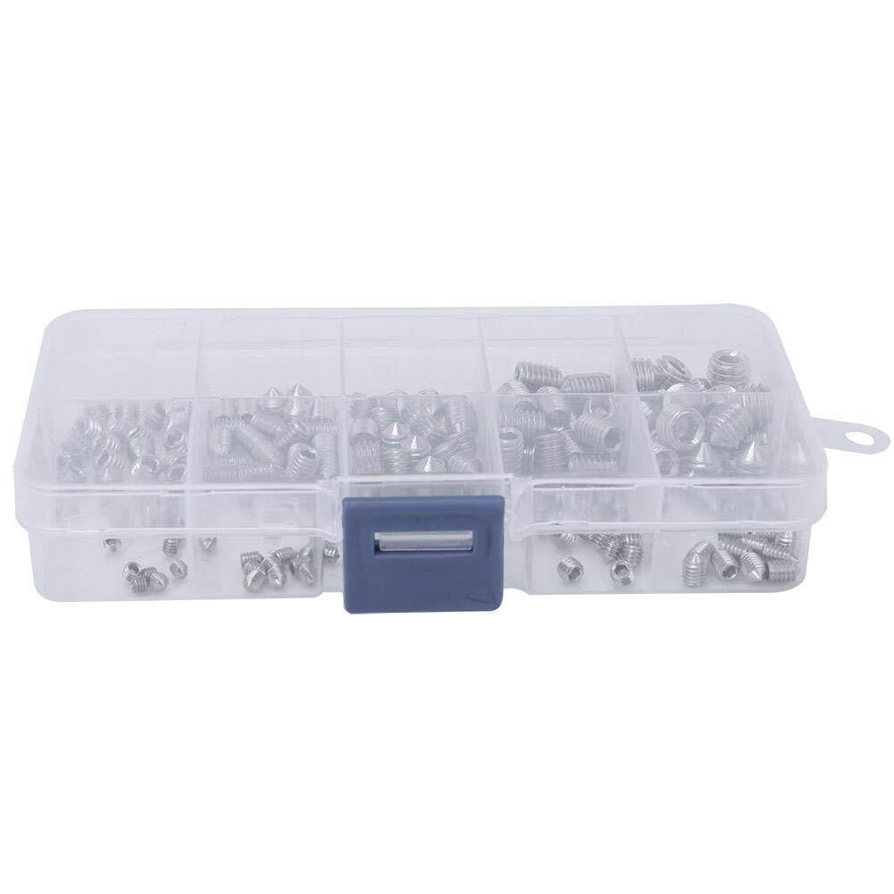 2set  A2 Cone Point Grub Screws M3 M4 M5 M6 M8 Hex Socket Set Screw Box Set
