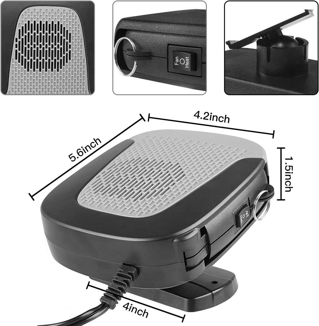 Portable DC 12V Electric Car Heater Heating Fan Defogger Defroster Demister