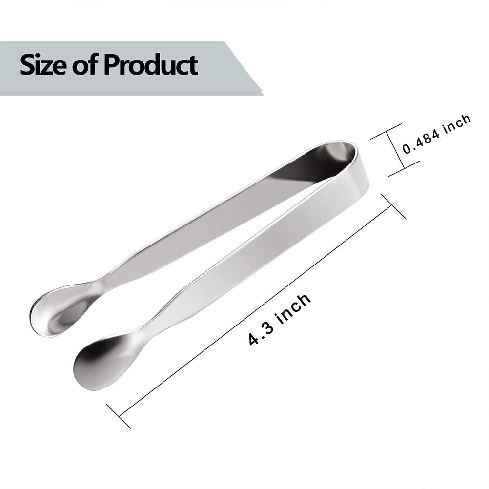 6Pcs Wedding Bar Sweet Candy Buffet BBQ Stainless Steel Party Kitchen Ice Tongs