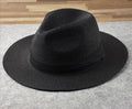 Unisex Mens Women Panama Style Sun Hat Crushable Wide Brim Fedora Straw Hat Cap