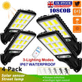 4PCS 6000W LED Solar Street Wall Light PIR Motion Sensor Outdoor Street Lamp