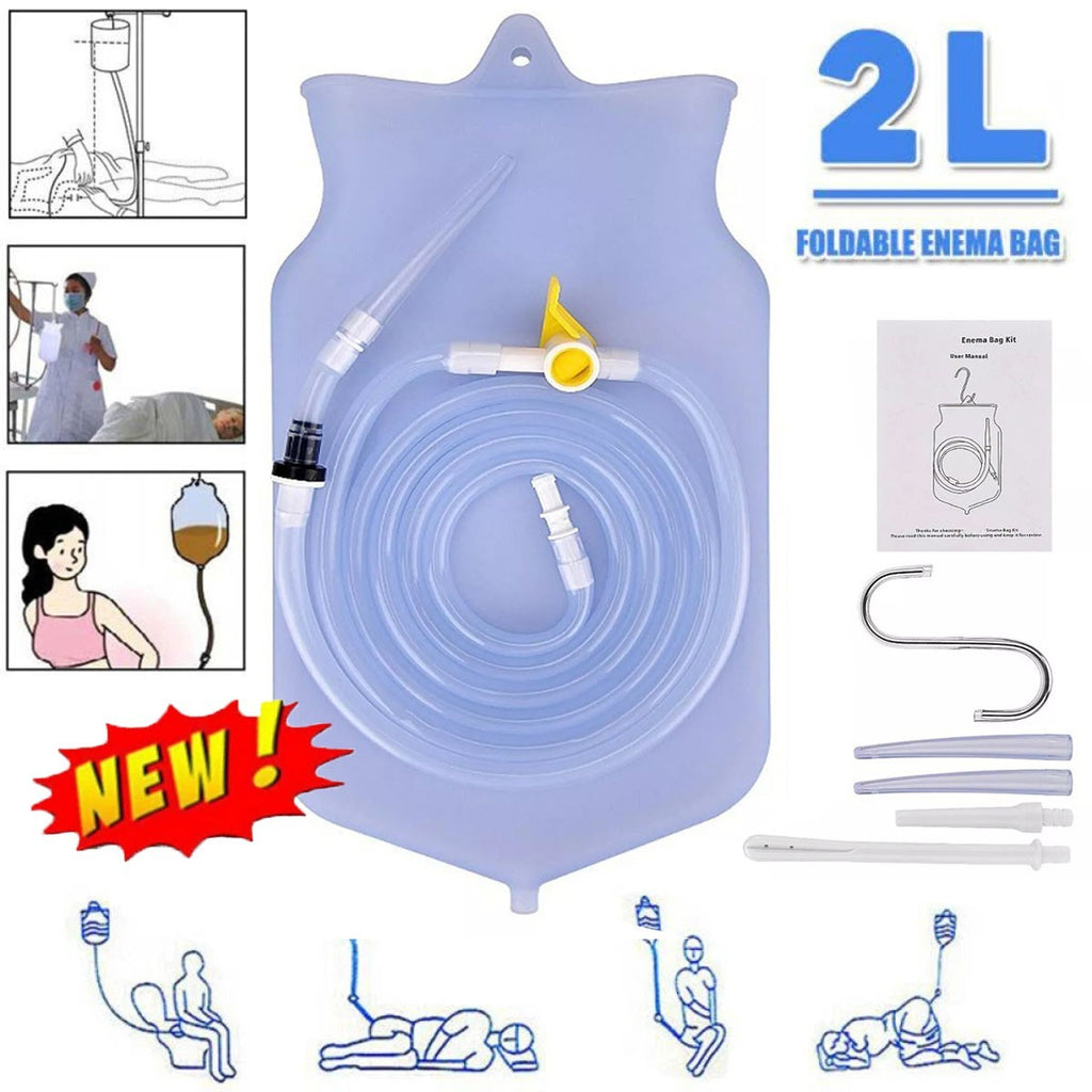 Home Colon Cleansing Enema Bag 2L Colonic Irrigation Coffee Douche Kit