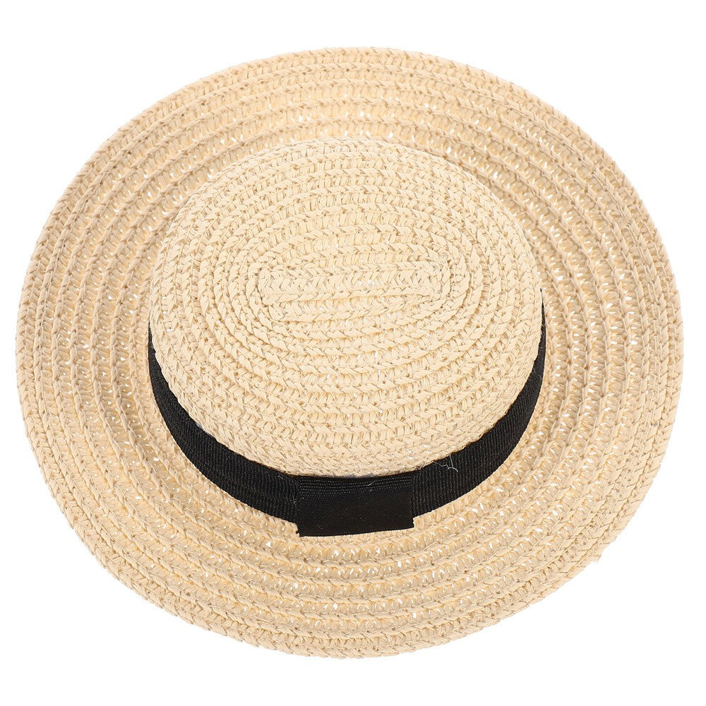 1 Pc Hand-woven Straw Hat Doll Clothes Decor Accessory Doll Straw Hat Decor