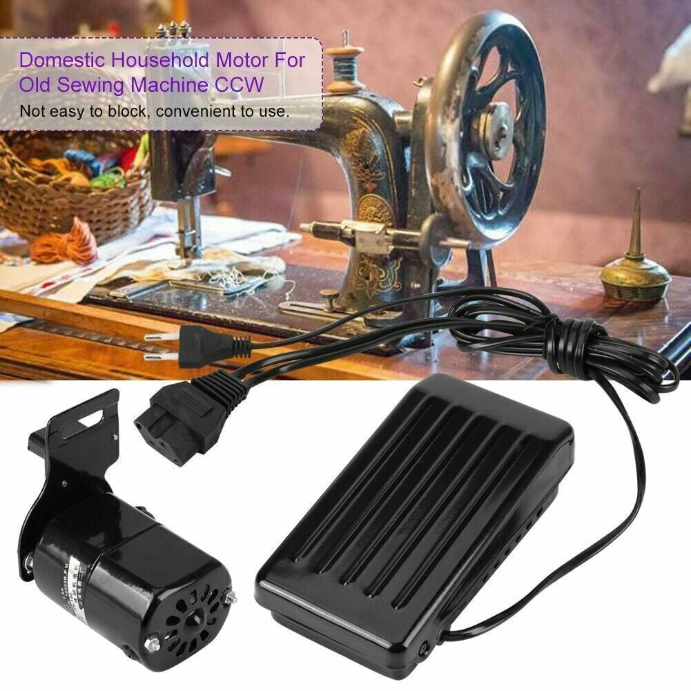 220V Sewing Machine Motor W/Foot Pedal For Domestic Old Sewing Machine 180W 0.9A