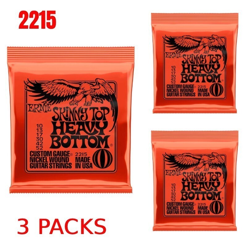 3 Sets Nickel Wound Electric Guitar Strings 10-52 Fits for Ernie Ball 2215
