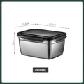 Stainless Steel Insulated Ice Cream Tub Food Storage Container Lunch Box Bento