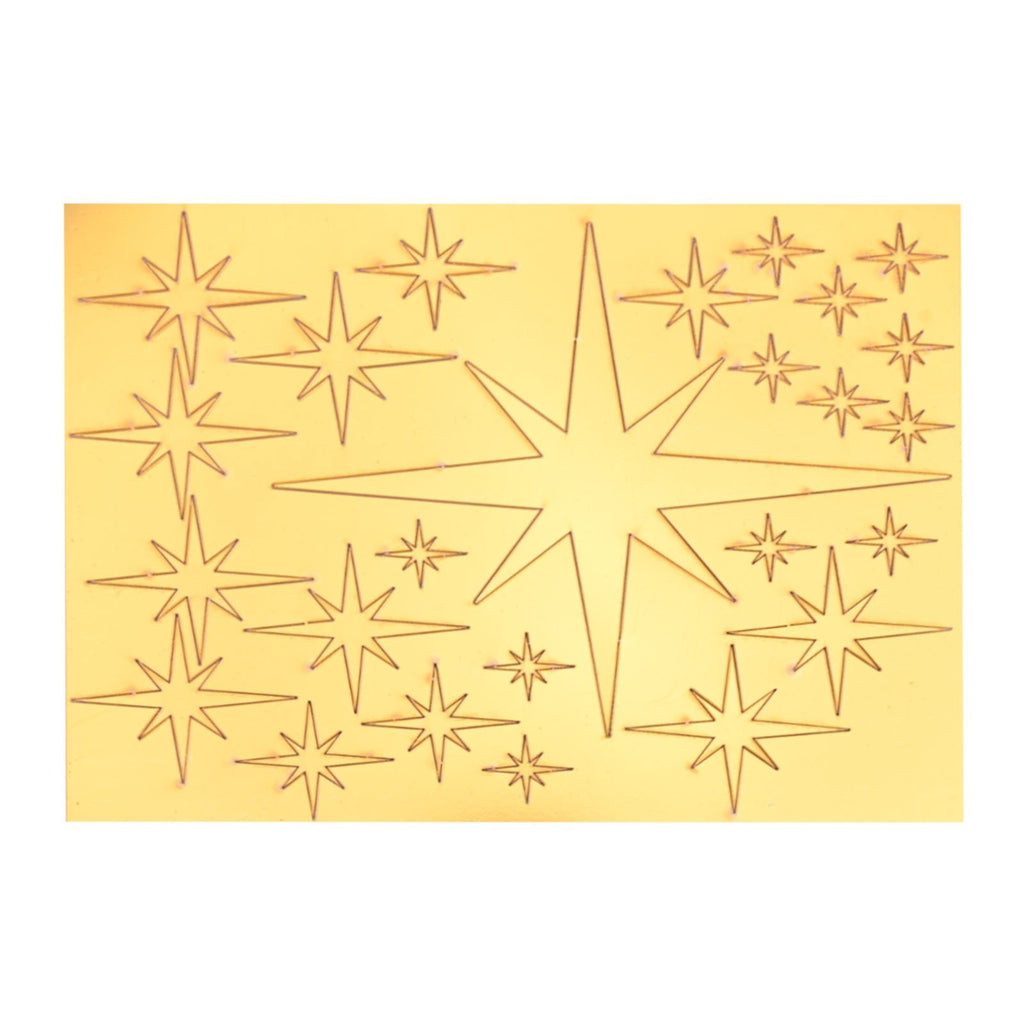 42Pcs Removable Star Wall Stickers Acrylic Mirror Stylish Design Multicolor