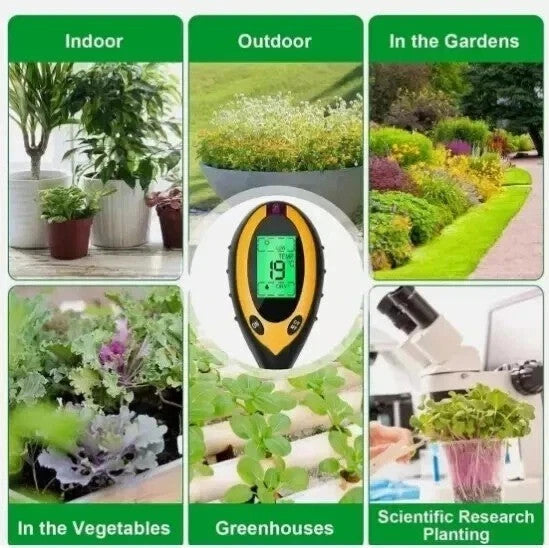 🔥4-in-1 Digital Soil PH Tester–Moisture, Temperature&Light Meter for Plants🔥
