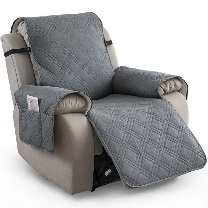 Waterproof Recliner Chair Sofa Covers with Pocket Reversible Slipcover Protector