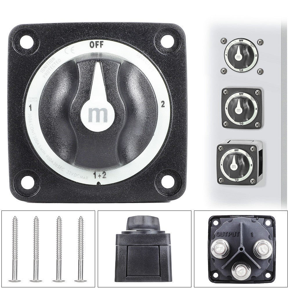 Car 300A Battery Selector Switch Heavy Duty 3 Position Marine Battery Cut Off