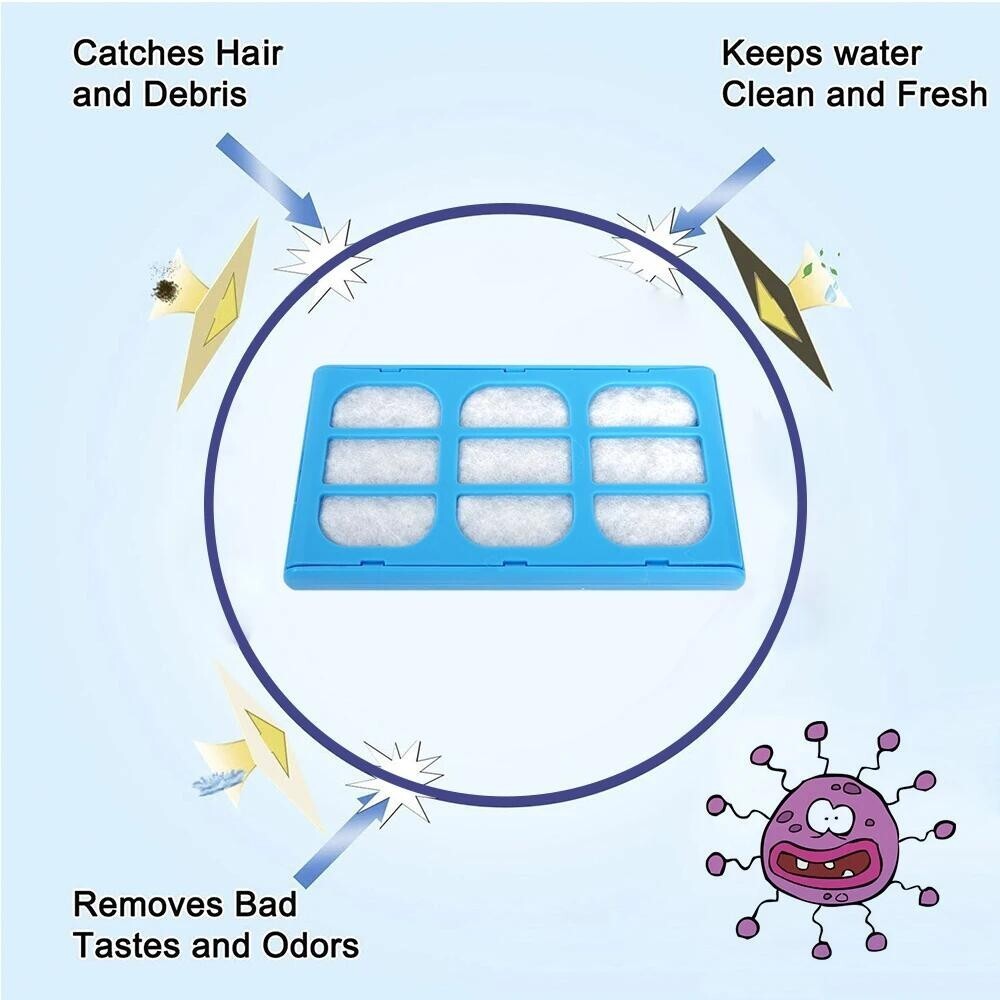 6/12x Water Filter Cartridges Set For PET MATE Mate Pet Fountains Replacement UK