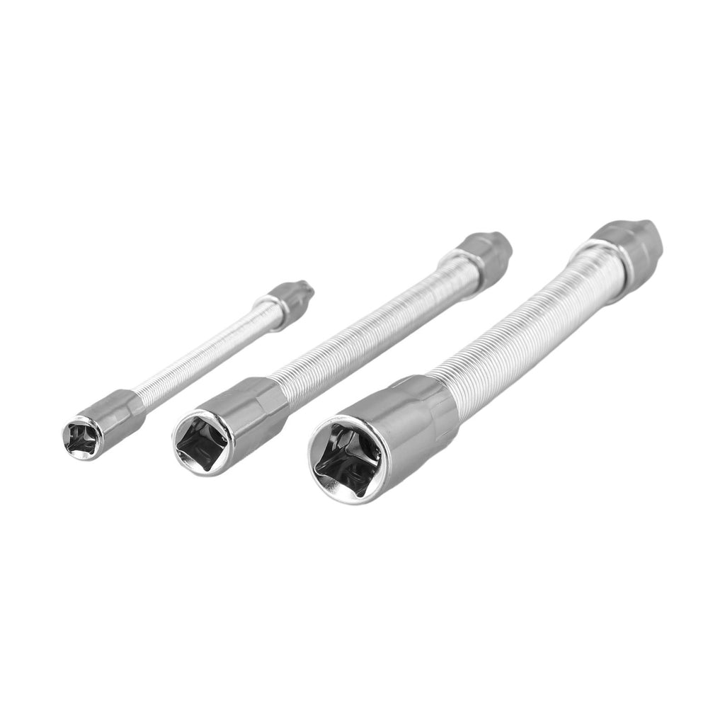 Socket Extension Bar Flexible 3pcs Set for Ratchet Wrench 145 205 250mm Metal