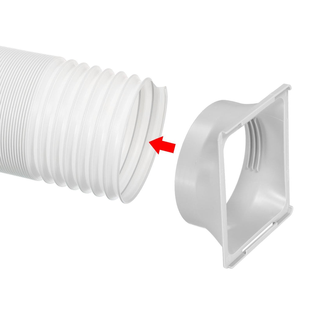 Exhaust Hose Coupler 150mm Dia Portable Air Conditioner Tube Square Adapter