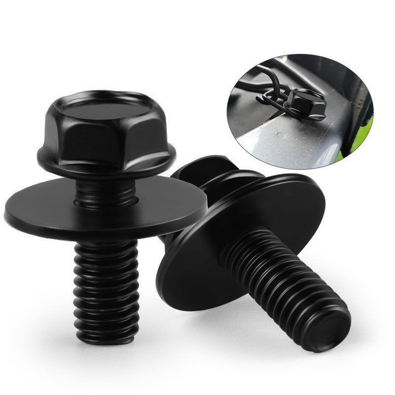 40x Car Body Bolts Screw Fastener Fender M6-1.0x 16mm Long-10mm Hex-17mm Washer