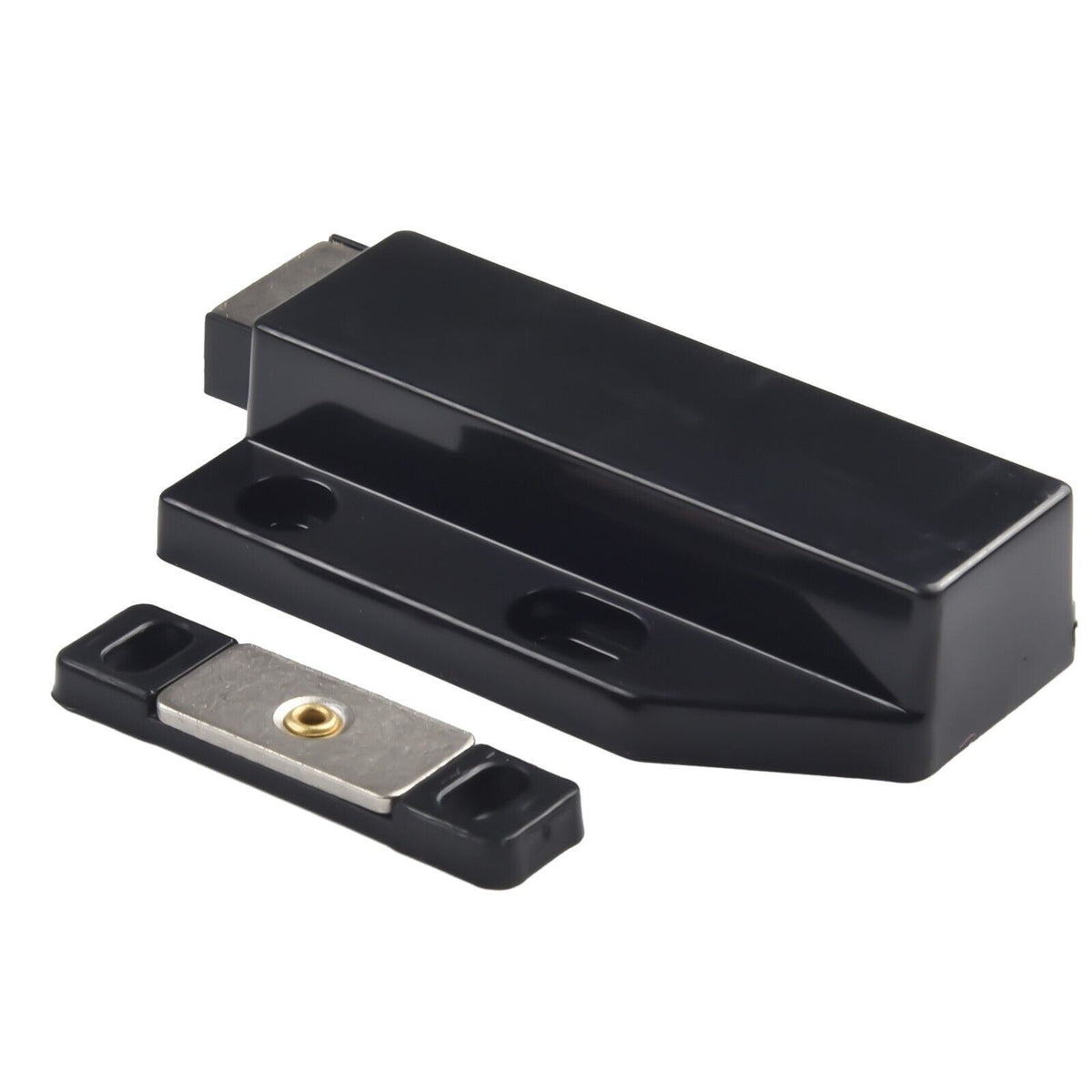 4x Door Push To Open Magnetic Cabinet Catch Heavy Duty Latch ABS Black