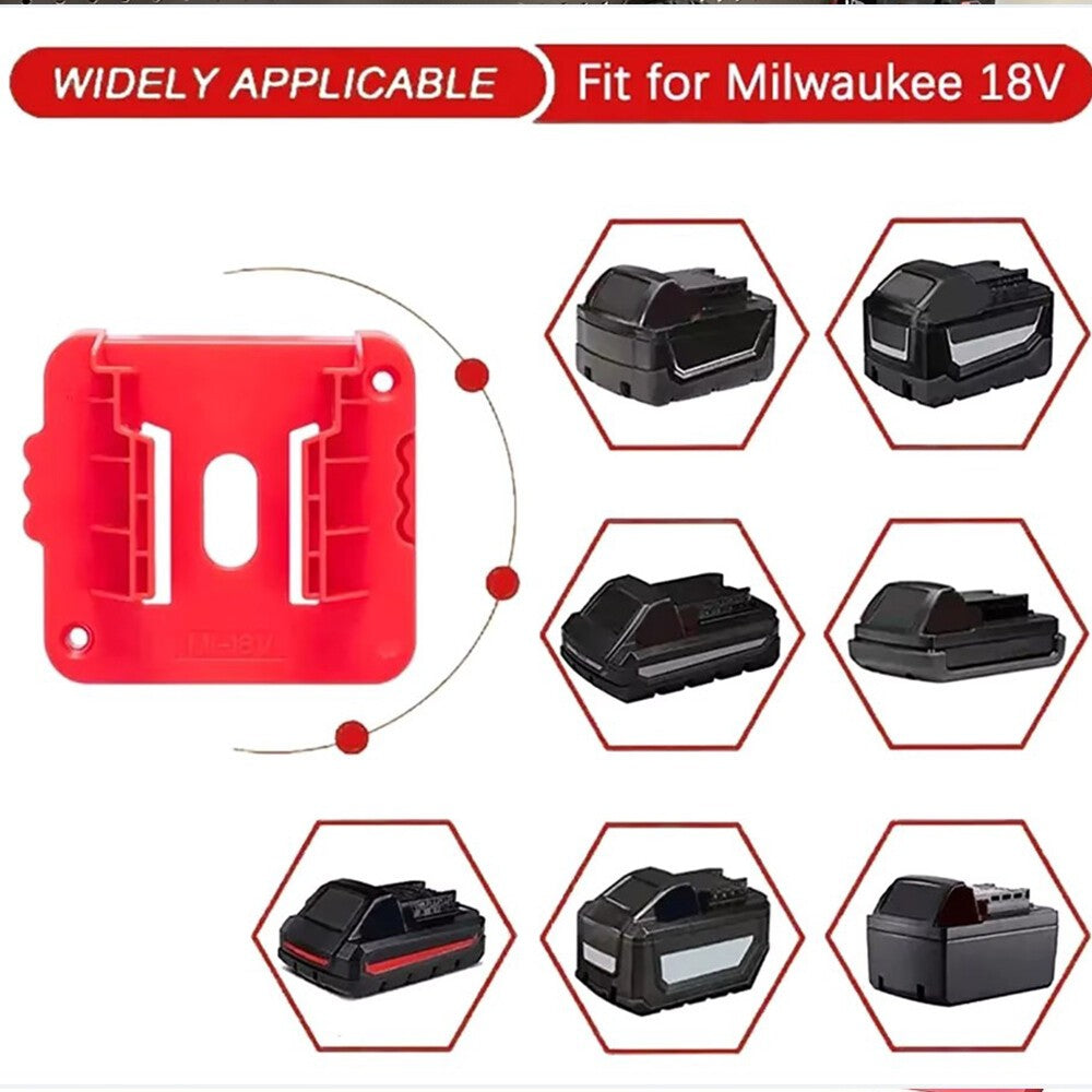 11x Battery Holder for Milwaukee M18 18V Batteries Wall Mount Battery Storage