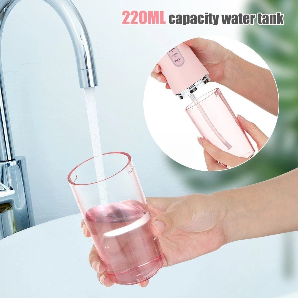 Cordless Dental Water Flosser with Jet 4 Tips Floss Oral Cleaner Irrigator Teeth