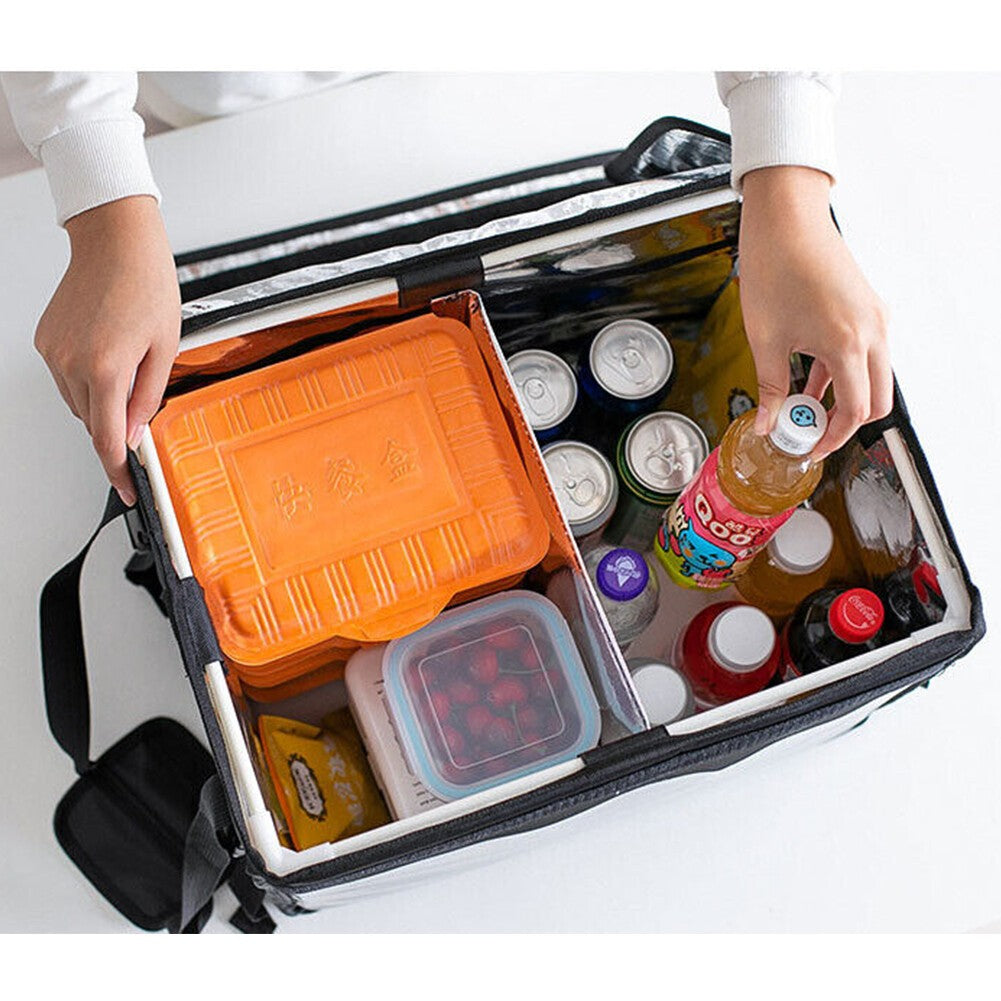 62L Food Delivery Bag + Rear Rack For Motorcycle Bike Food Delivery Drivers Kit.