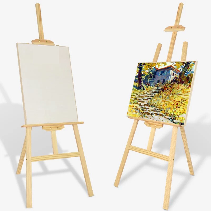 5ft 1500mm Wooden Pine Tripod Studio Canvas Easel Art Stand Wood Easel A2 A3