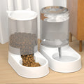2Packs Automatic Cat Feeder and Water Dispenser Set 3.2L Pet Food Bowl & Waterer