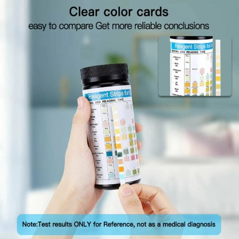 100X Urine Test Strip 10 Parameters Urinalysis Dip-Stick Testing Kit Ketone